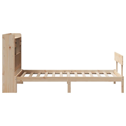 Letto Libreria senza Materasso 90x200 cm Legno Massello Pino