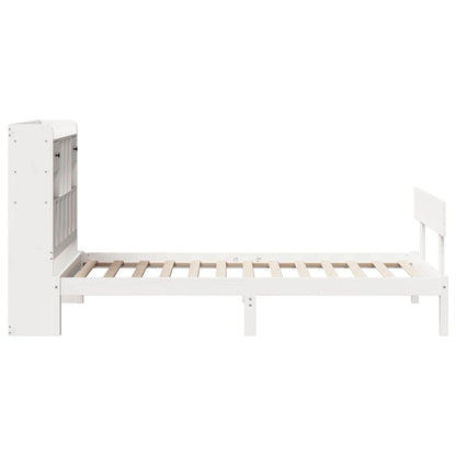 Letto Libreria senza Materasso Bianca 90x200 cm Legno di Pino - homemem39
