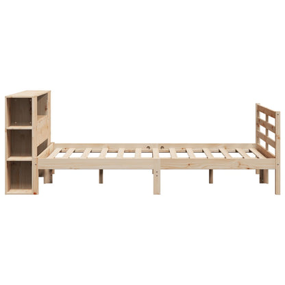 Letto Libreria senza Materasso 135x190 cm in Legno di Pino