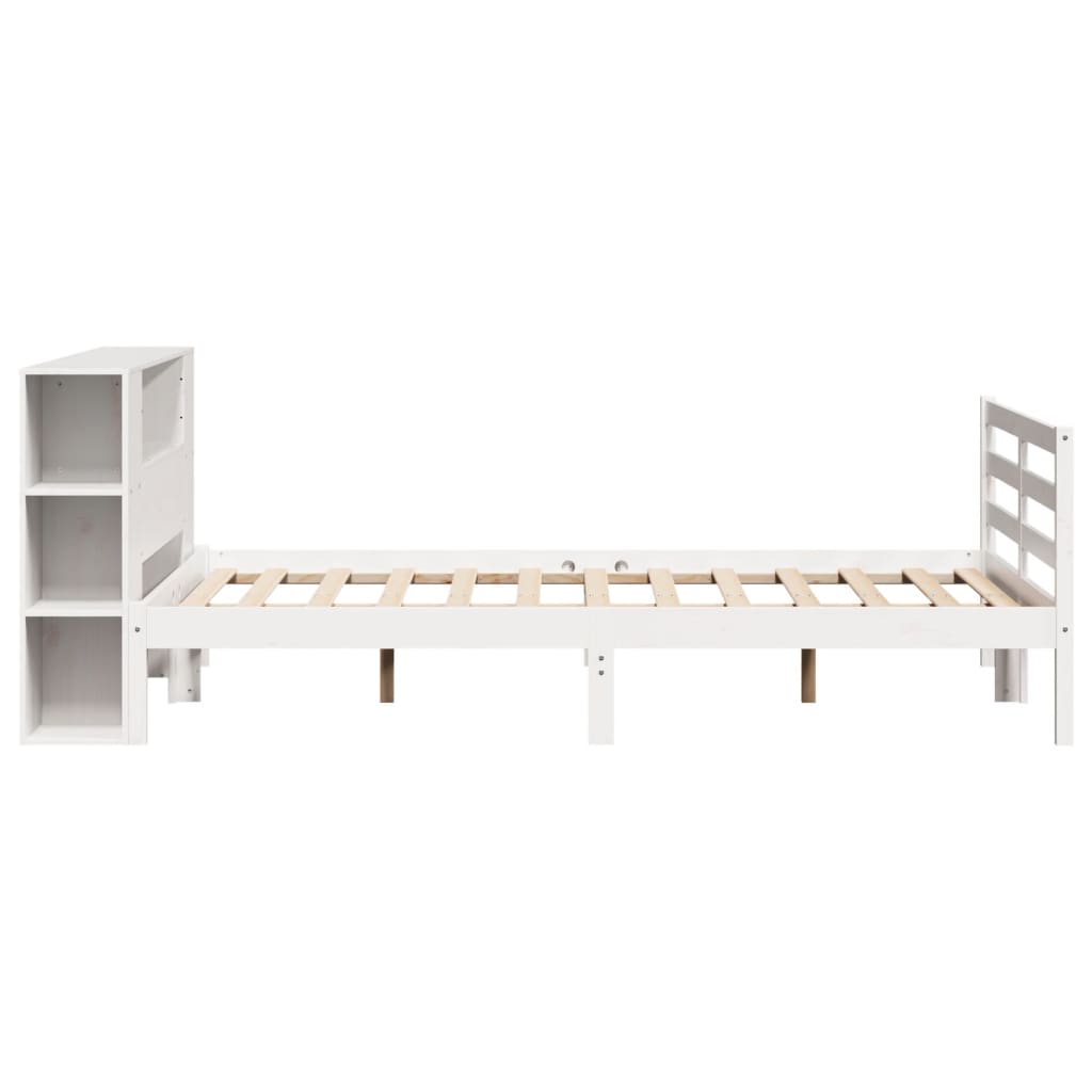 Letto Libreria senza Materasso Bianco 120x200 cm Legno di Pino