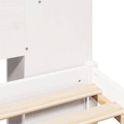 Letto Libreria senza Materasso Bianco 120x200 cm Legno di Pino