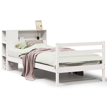 Letto con Libreria senza Materasso 75x190 cm in Legno Pino
