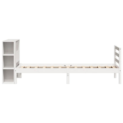 Letto con Libreria senza Materasso 75x190 cm in Legno Pino