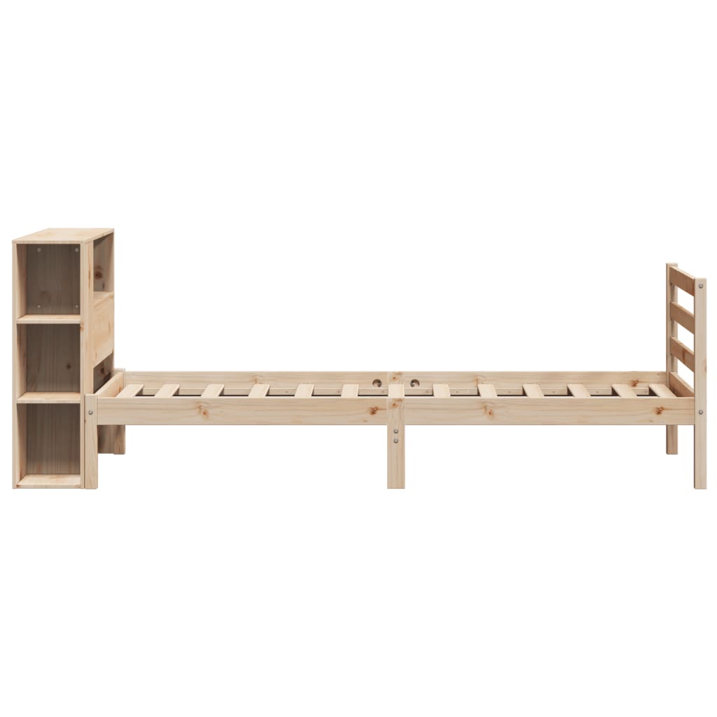 Letto Libreria senza Materasso 90x200 cm Legno Massello Pino - homemem39
