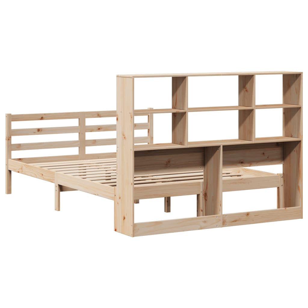 Letto Libreria senza Materasso 120x190cm Legno Massello di Pino