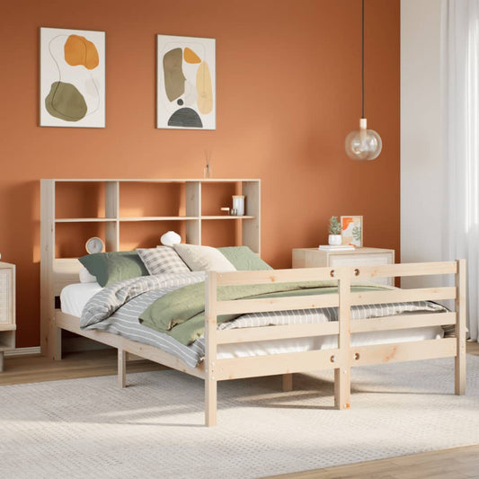 Letto Libreria senza Materasso 120x190cm Legno Massello di Pino