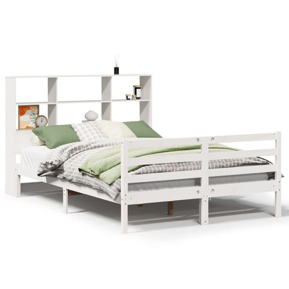 Letto Libreria senza Materasso Bianco 120x190 cm Legno di Pino - homemem39