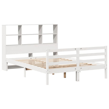 Letto Libreria senza Materasso Bianco 135x190 cm Legno di Pino