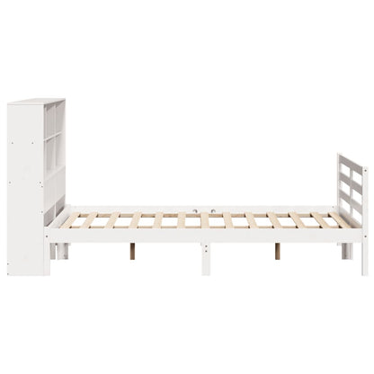 Letto Libreria senza Materasso Bianco 135x190 cm Legno di Pino