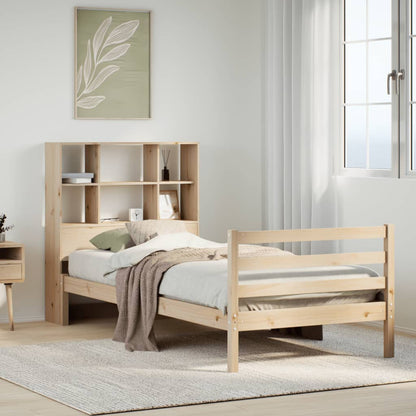 Letto Libreria senza Materasso 100x200 cm in Legno di Pino