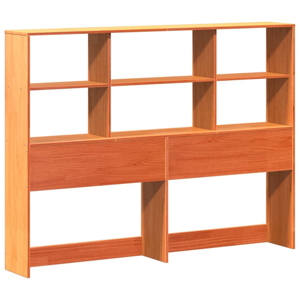 Letto Libreria senza Materasso Marrone Cera 135x190 cm Legno