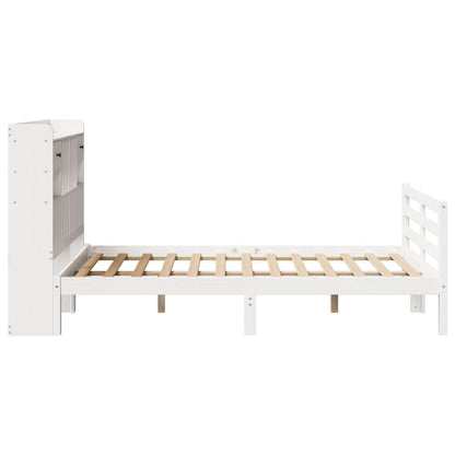 Letto Libreria senza Materasso Bianco 120x190 cm Legno di Pino