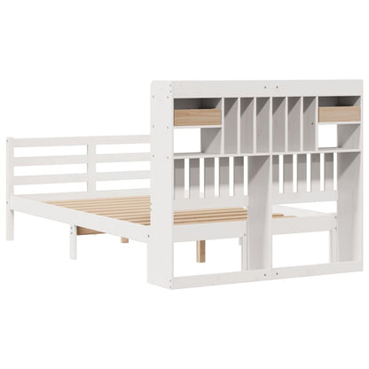 Letto Libreria senza Materasso Bianco 120x190 cm Legno di Pino