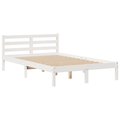 Letto Libreria senza Materasso Bianco 120x190 cm Legno di Pino