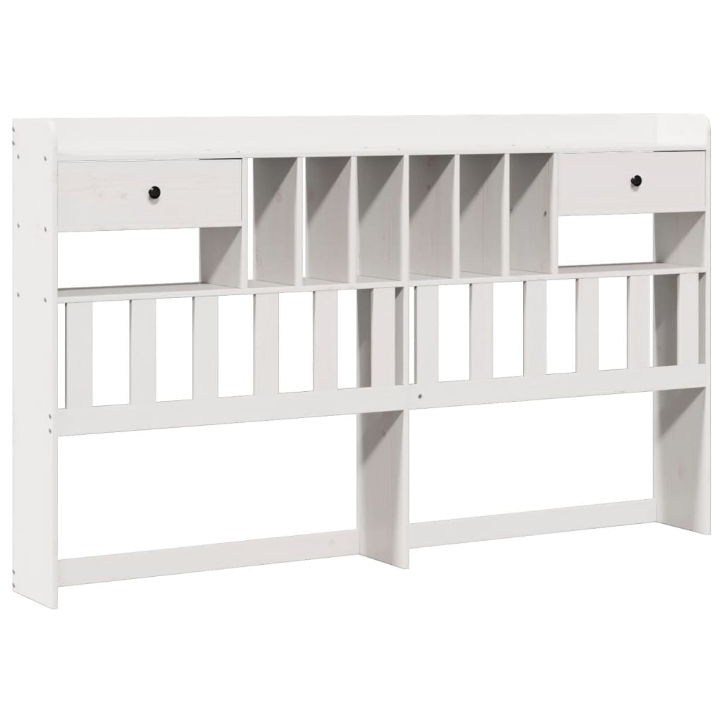 Letto Libreria senza Materasso Bianco 200x200 cm Legno di Pino