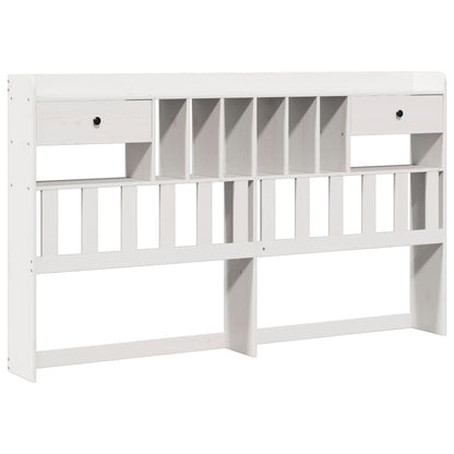 Letto Libreria senza Materasso Bianco 200x200 cm Legno di Pino