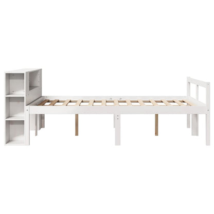 Letto Libreria senza Materasso Bianco 120x190 cm Legno di Pino