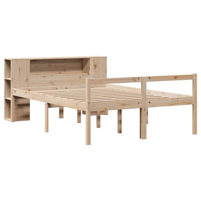 Letto Libreria senza Materasso 135x190 cm in Legno di Pino | homemem39