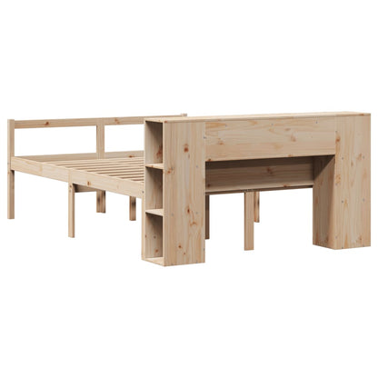 Letto Libreria senza Materasso 135x190 cm in Legno di Pino | homemem39