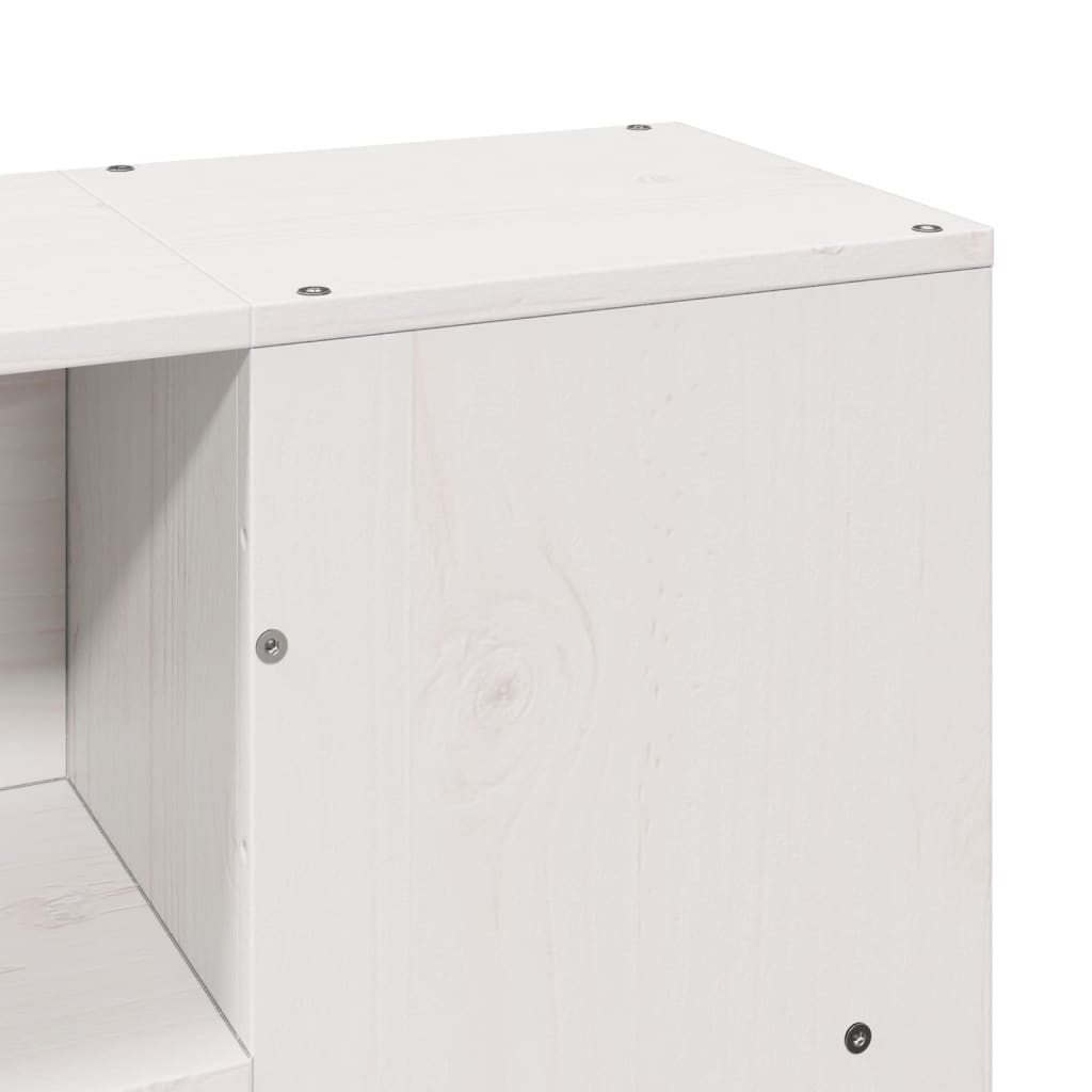 Letto Libreria senza Materasso Bianco 120x200 cm Legno di Pino