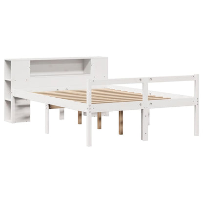 Letto Libreria senza Materasso Bianco 150x200 cm Legno di Pino