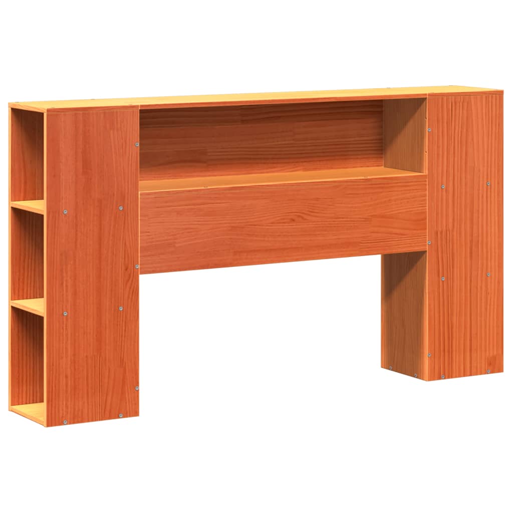 Letto Libreria senza Materasso Marrone Cera 135x190 cm Legno