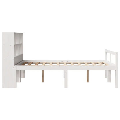 Letto Libreria senza Materasso Bianco 135x190 cm Legno di Pino