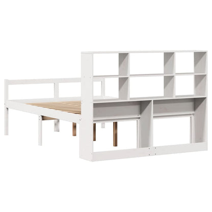 Letto Libreria senza Materasso Bianco 135x190 cm Legno di Pino