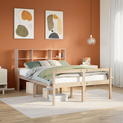 Letto Libreria senza Materasso 120x200cm Legno Massello di Pino