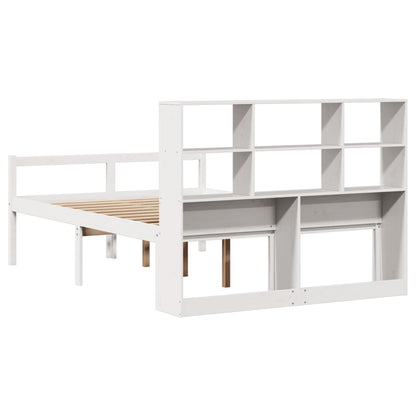 Letto Libreria senza Materasso Bianco 140x200 cm Legno di Pino