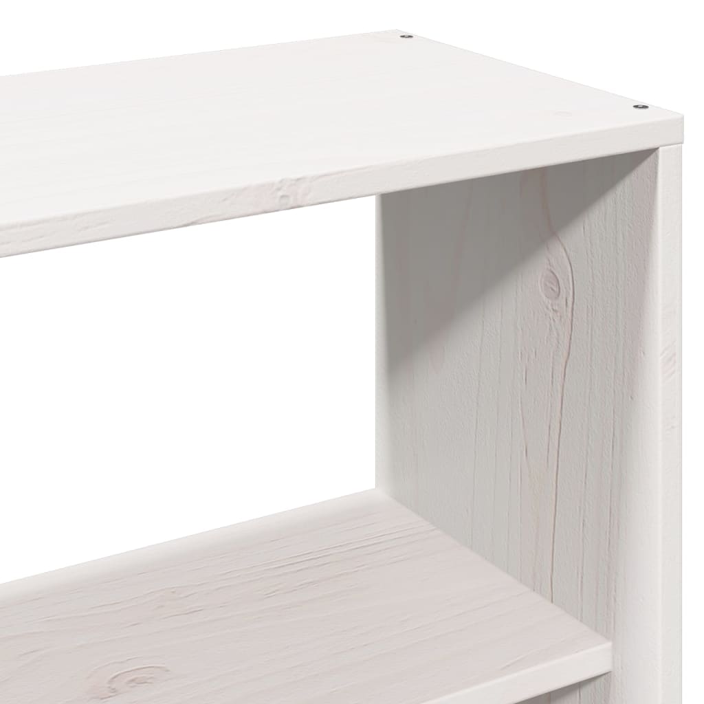 Letto Libreria senza Materasso Bianco 150x200 cm Legno di Pino