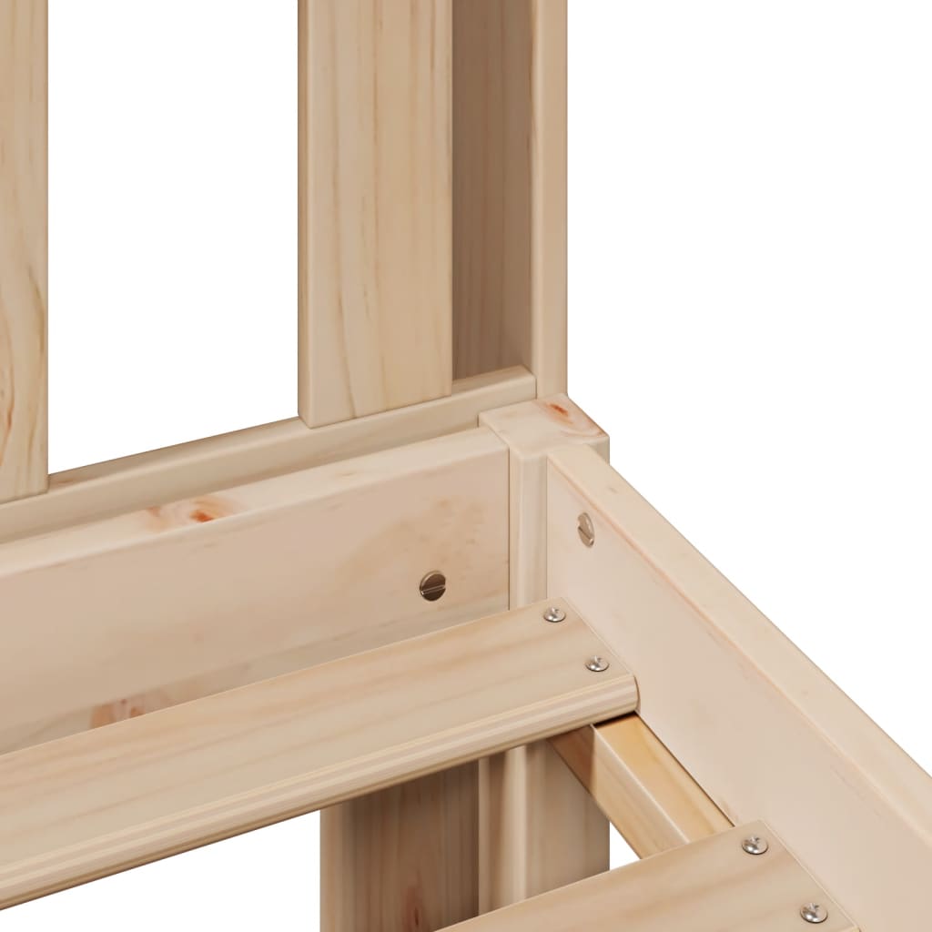 Letto Libreria senza Materasso 135x190 cm in Legno di Pino | homemem39