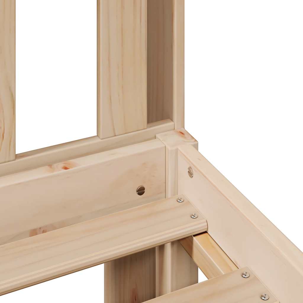 Letto Libreria senza Materasso 140x200 cm in Legno di Pino