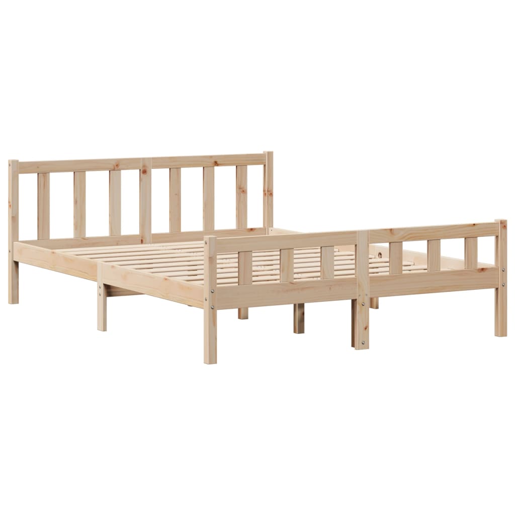 Letto Libreria senza Materasso 120x190cm Legno Massello di Pino - homemem39