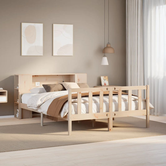 Letto Libreria senza Materasso 120x190cm Legno Massello di Pino - homemem39