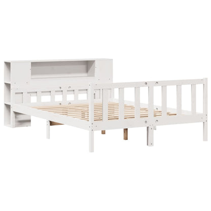 Letto Libreria senza Materasso Bianco 150x200 cm Legno di Pino