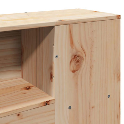 Letto Libreria senza Materasso 90x190 cm Legno Massello Pino