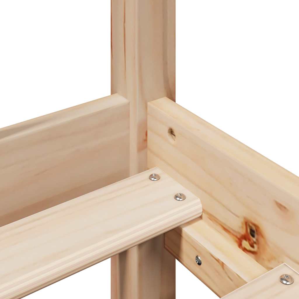 Letto Libreria senza Materasso 90x190 cm Legno Massello Pino