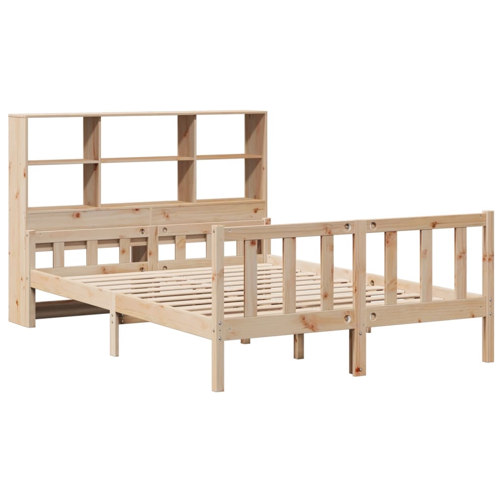 Letto Libreria senza Materasso 120x190cm Legno Massello di Pino