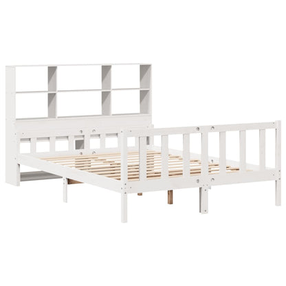 Letto Libreria senza Materasso Bianco 150x200 cm Legno di Pino