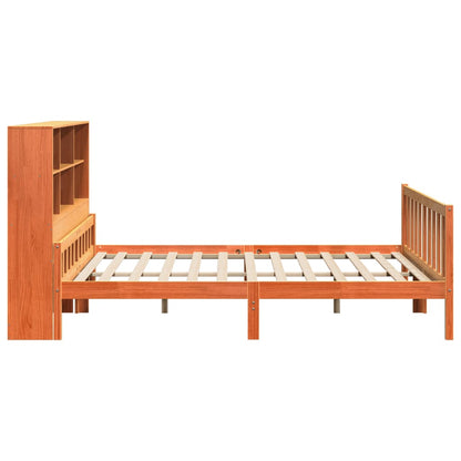 Letto Libreria senza Materasso Marrone Cera 180x200 cm Legno