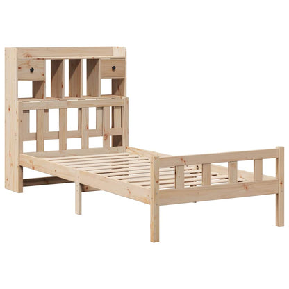 Letto Libreria senza Materasso 90x190 cm Legno Massello Pino | homemem39