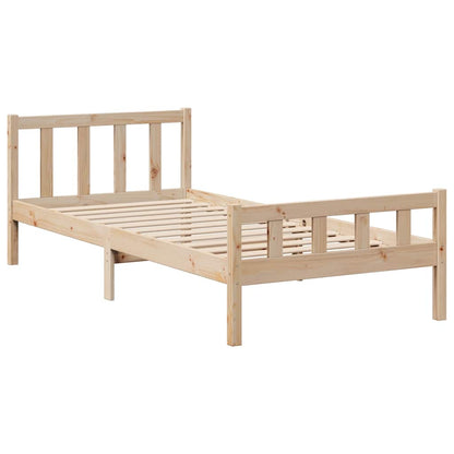 Letto Libreria senza Materasso 90x190 cm Legno Massello Pino | homemem39