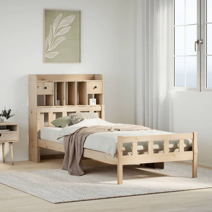 Letto Libreria senza Materasso 90x190 cm Legno Massello Pino | homemem39