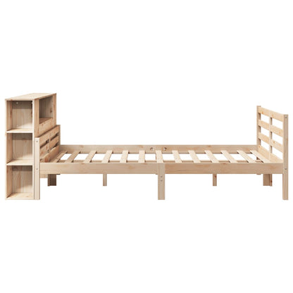 Letto Libreria senza Materasso 135x190 cm in Legno di Pino