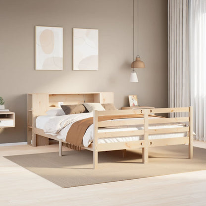 Letto Libreria senza Materasso 135x190 cm in Legno di Pino