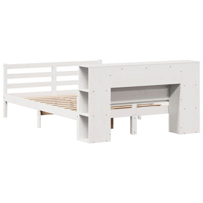 Letto Libreria senza Materasso Bianco 140x200 cm Legno di Pino - homemem39