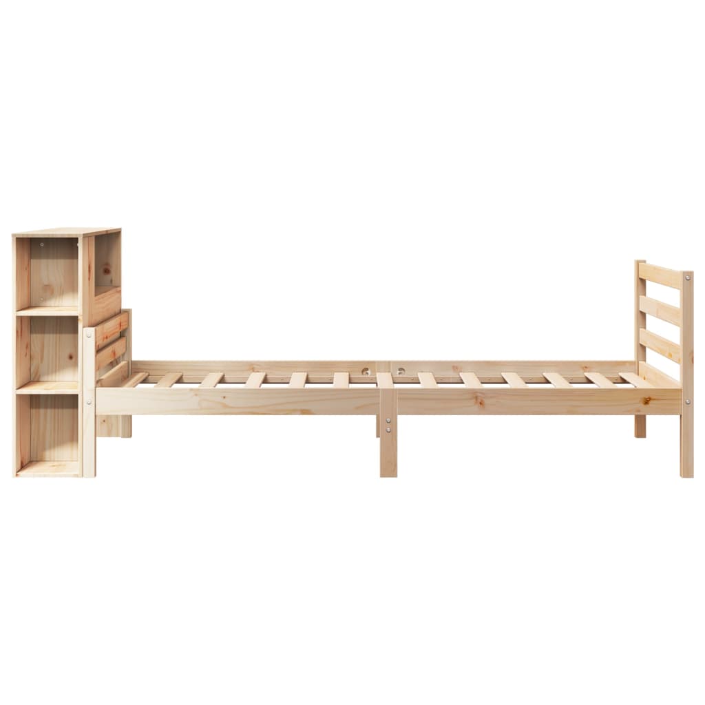 Letto Libreria senza Materasso 100x200 cm in Legno di Pino