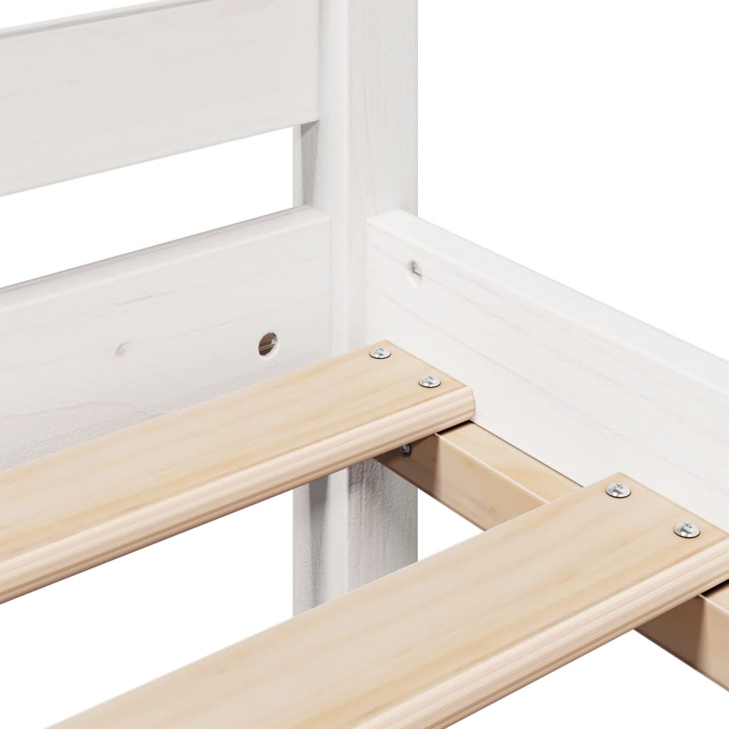 Letto Libreria senza Materasso Bianco 100x200 cm Legno di Pino - homemem39