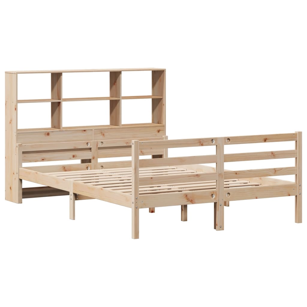 Letto Libreria senza Materasso 120x190cm Legno Massello di Pino